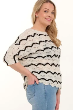 Zavanna Alma genser Sand/sort Hot
