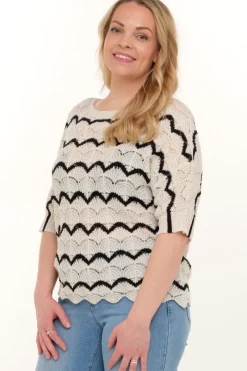 Zavanna Alma genser Sand/sort Hot