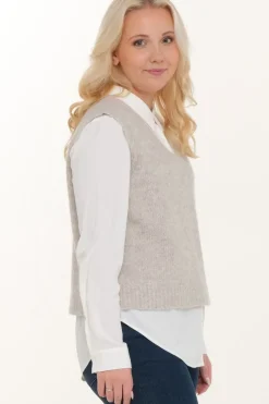 Zavanna Amara strikkevest Sand Clearance
