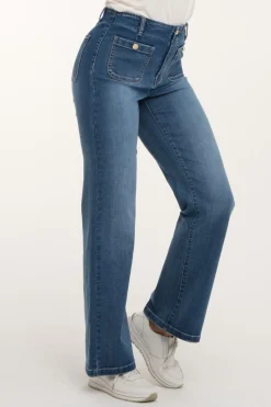 Zavanna Carmen bootleg jeans Blå denim Discount