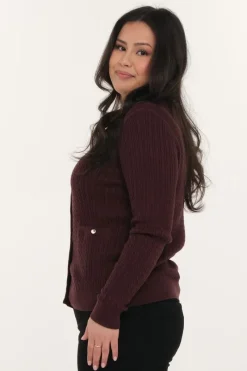 Zavanna Fatima cardigan mørk plomme Outlet