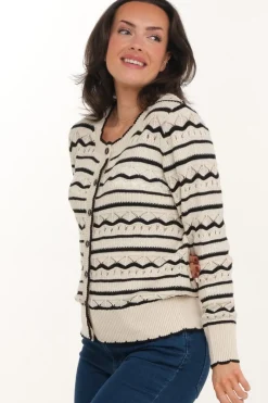 Zavanna Florentina cardigan Sand/sort Hot