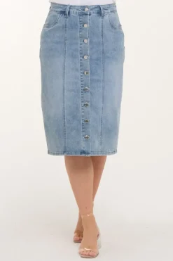 Zavanna Iben denim skjørt Lys blå denim Discount
