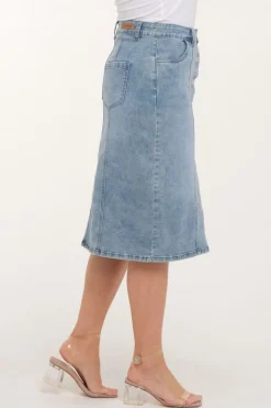 Zavanna Iben denim skjørt Lys blå denim Discount