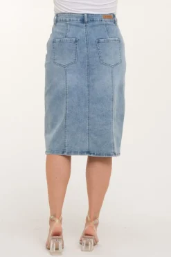 Zavanna Iben denim skjørt Lys blå denim Discount