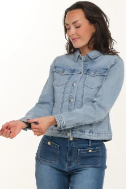 Zavanna Lenita denim jakke Lys blå denim Discount