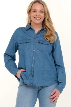 Zavanna Olinda skjorte Blå denim Outlet