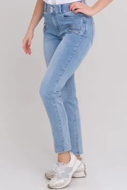 Zavanna Siri jeans med glidelåser Lys blå denim Hot